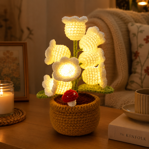The Glowing Orchid — Potted & Hand-Crocheted